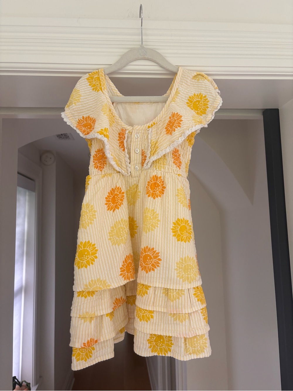 monica + andy: Yellow Floral Girls' Dress - 4T - Picture 4 of 7